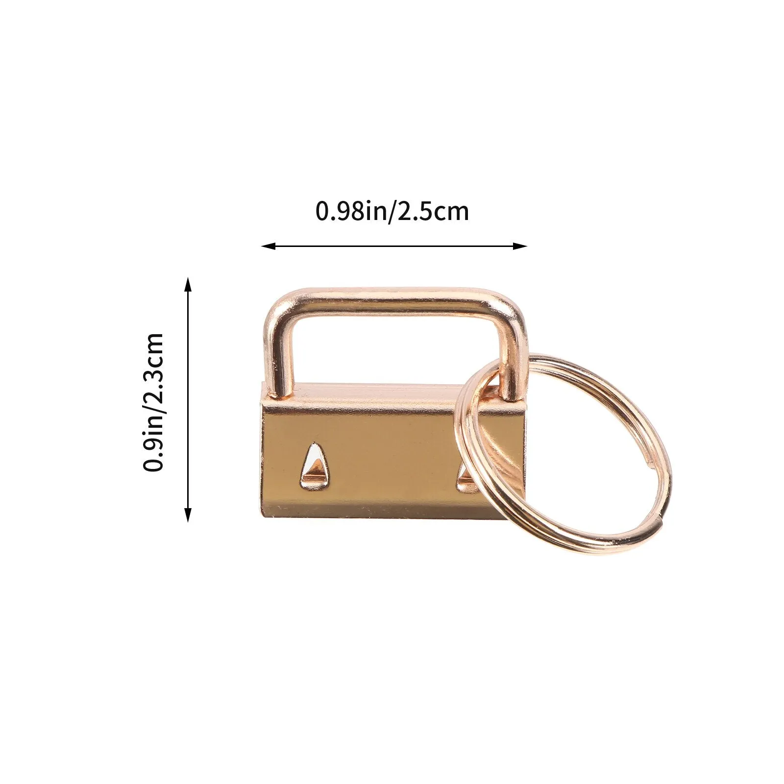 25/50pcs 25mm Metal Key Chain DIY Hardware Key Chain Fob Wristlet With Key Ring For Lanyard Luggage Strap Accessories
