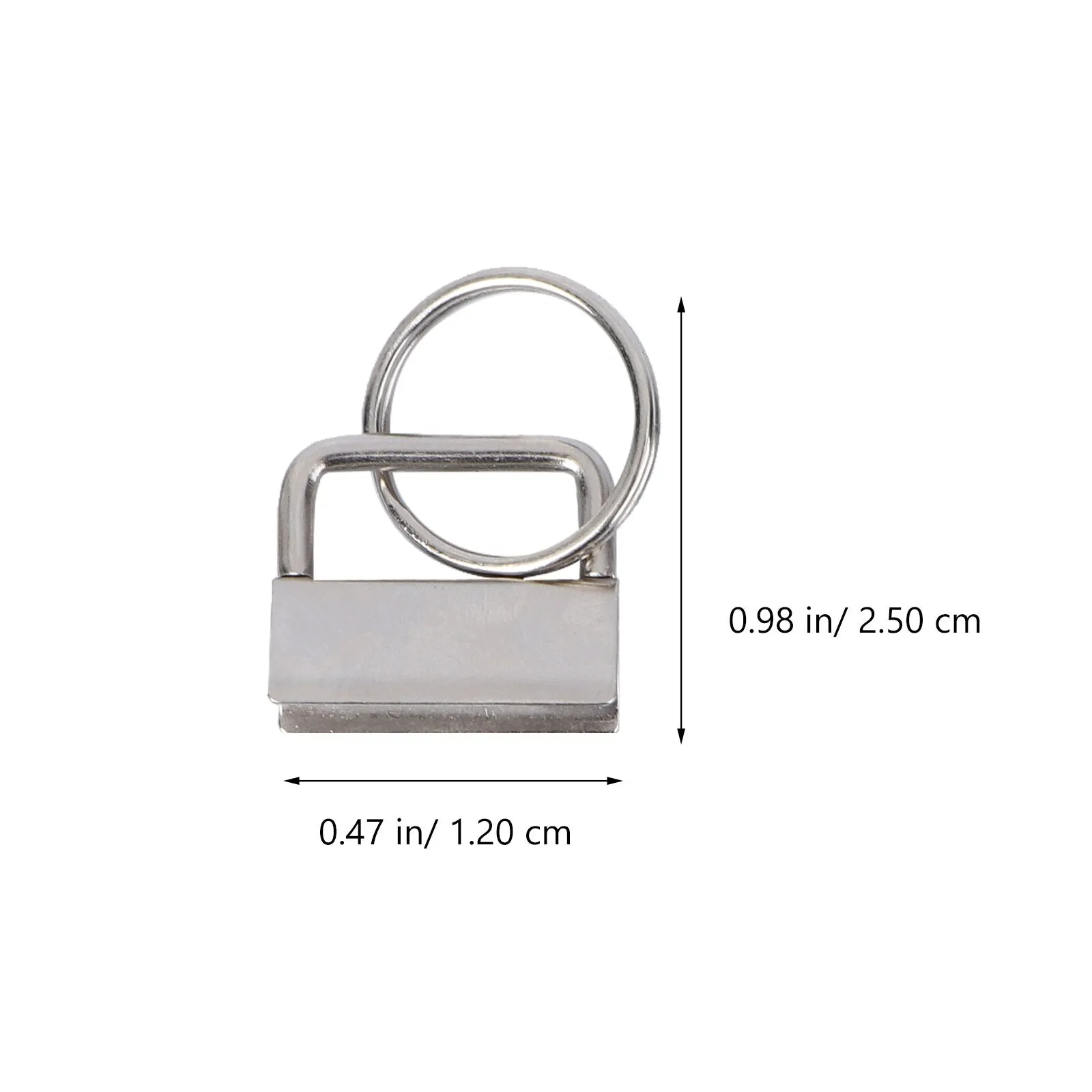 25/50pcs 25mm Metal Key Chain DIY Hardware Key Chain Fob Wristlet With Key Ring For Lanyard Luggage Strap Accessories