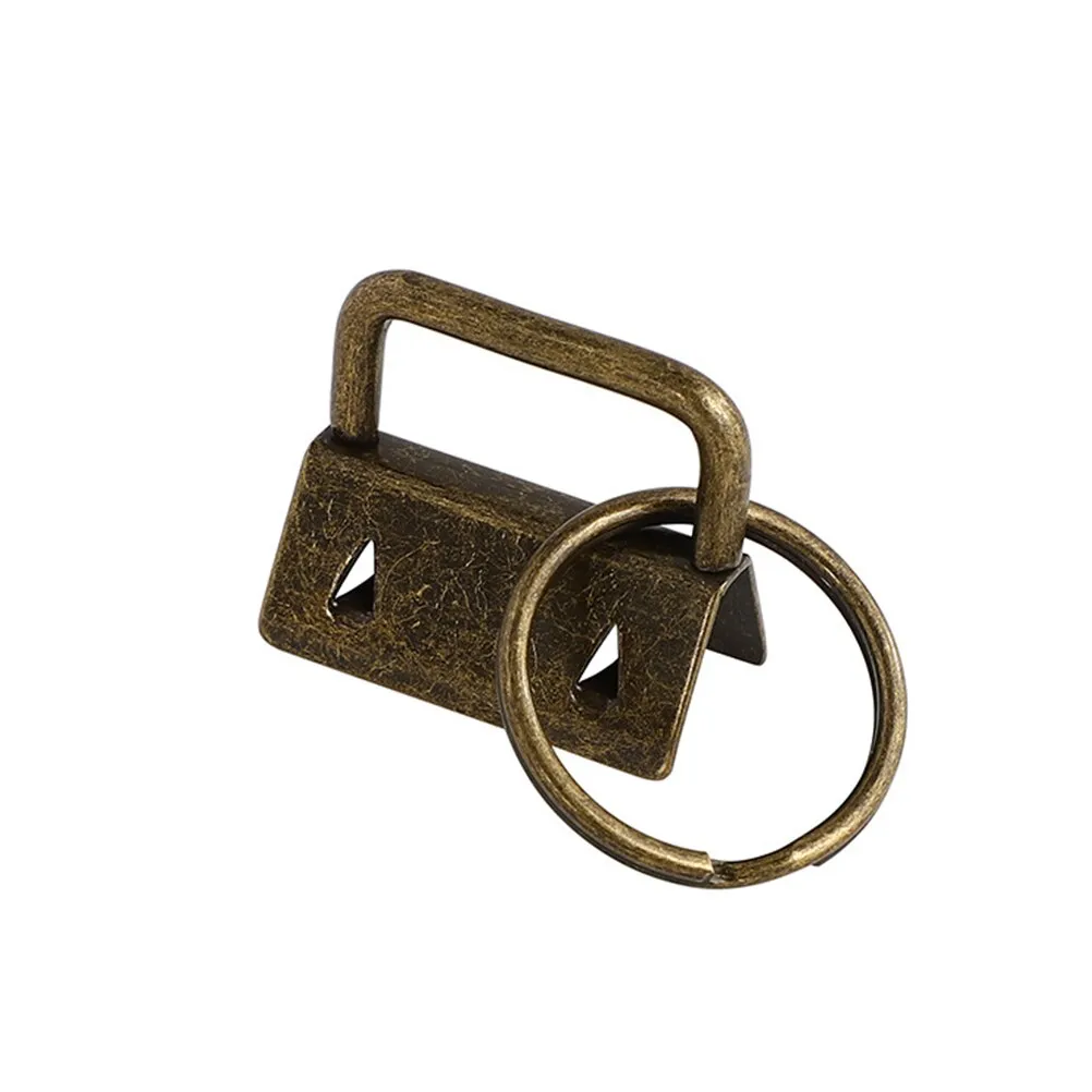 25/50pcs 25mm Metal Key Chain DIY Hardware Key Chain Fob Wristlet With Key Ring For Lanyard Luggage Strap Accessories