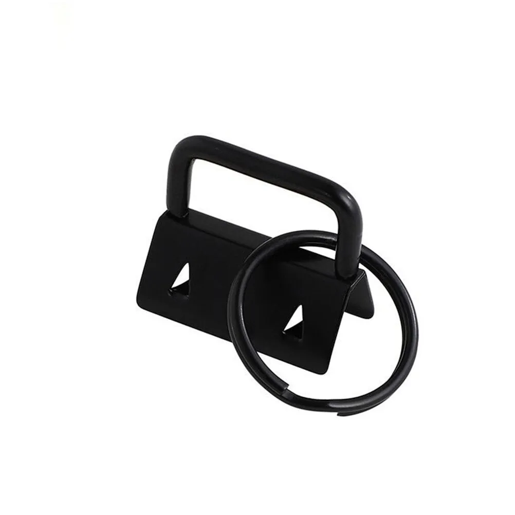 25/50pcs 25mm Metal Key Chain DIY Hardware Key Chain Fob Wristlet With Key Ring For Lanyard Luggage Strap Accessories
