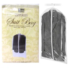 3 Pc Clear Zippered Garment Bags Cloth Storage Suit Dress Shirt Covers 24"X40"