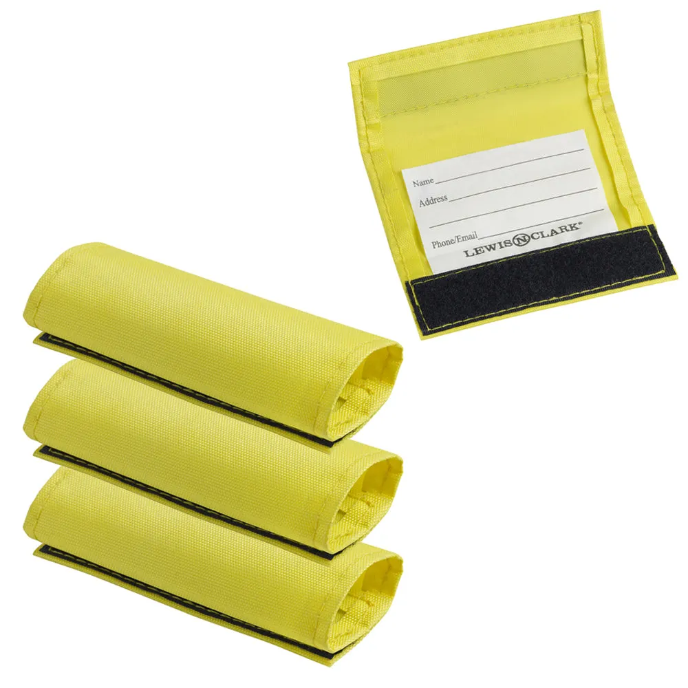 6 Pc Lewis N. Clark Luggage Handle Grip Wraps Suitcase Identifier Name ID Travel