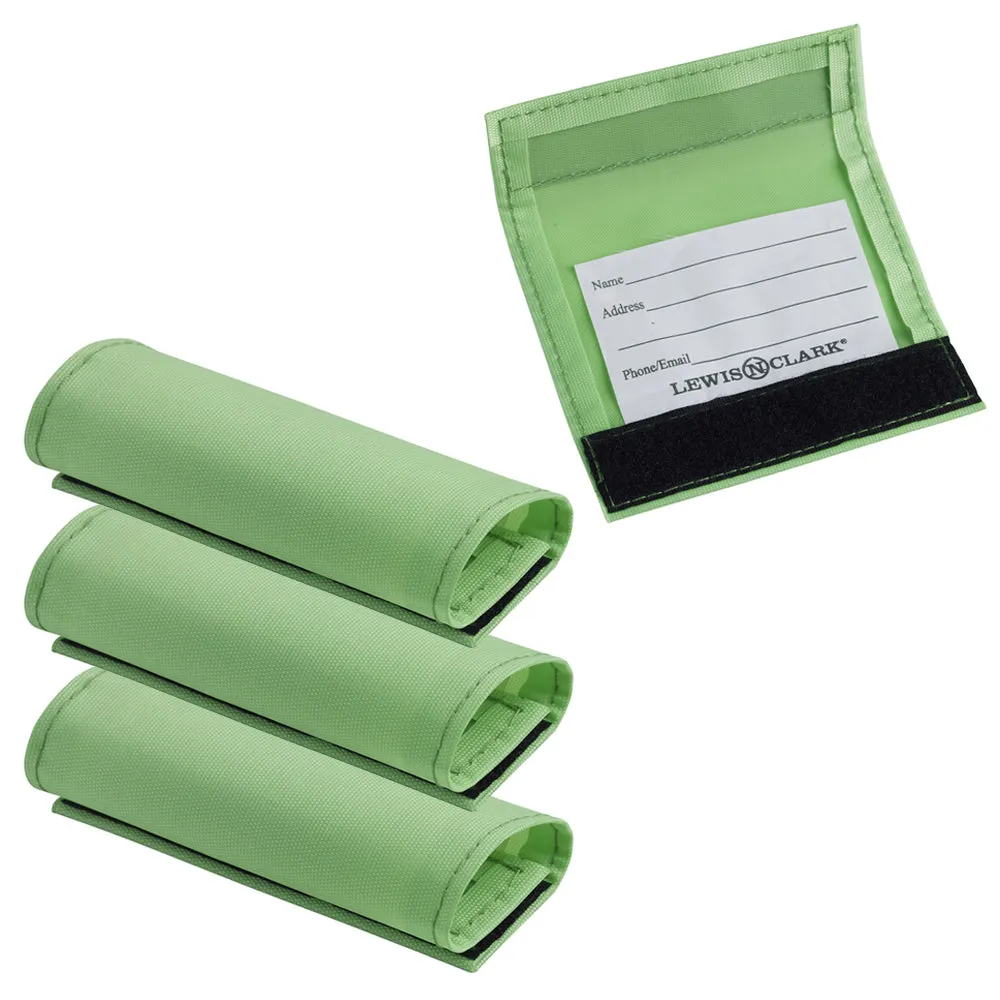 6 Pc Lewis N. Clark Luggage Handle Grip Wraps Suitcase Identifier Name ID Travel