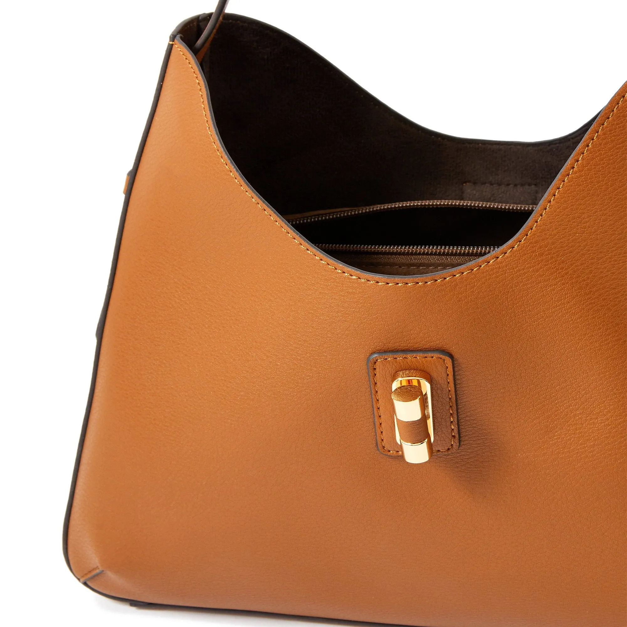 Accessorize London women's Tan Talia Large Twistlock bag