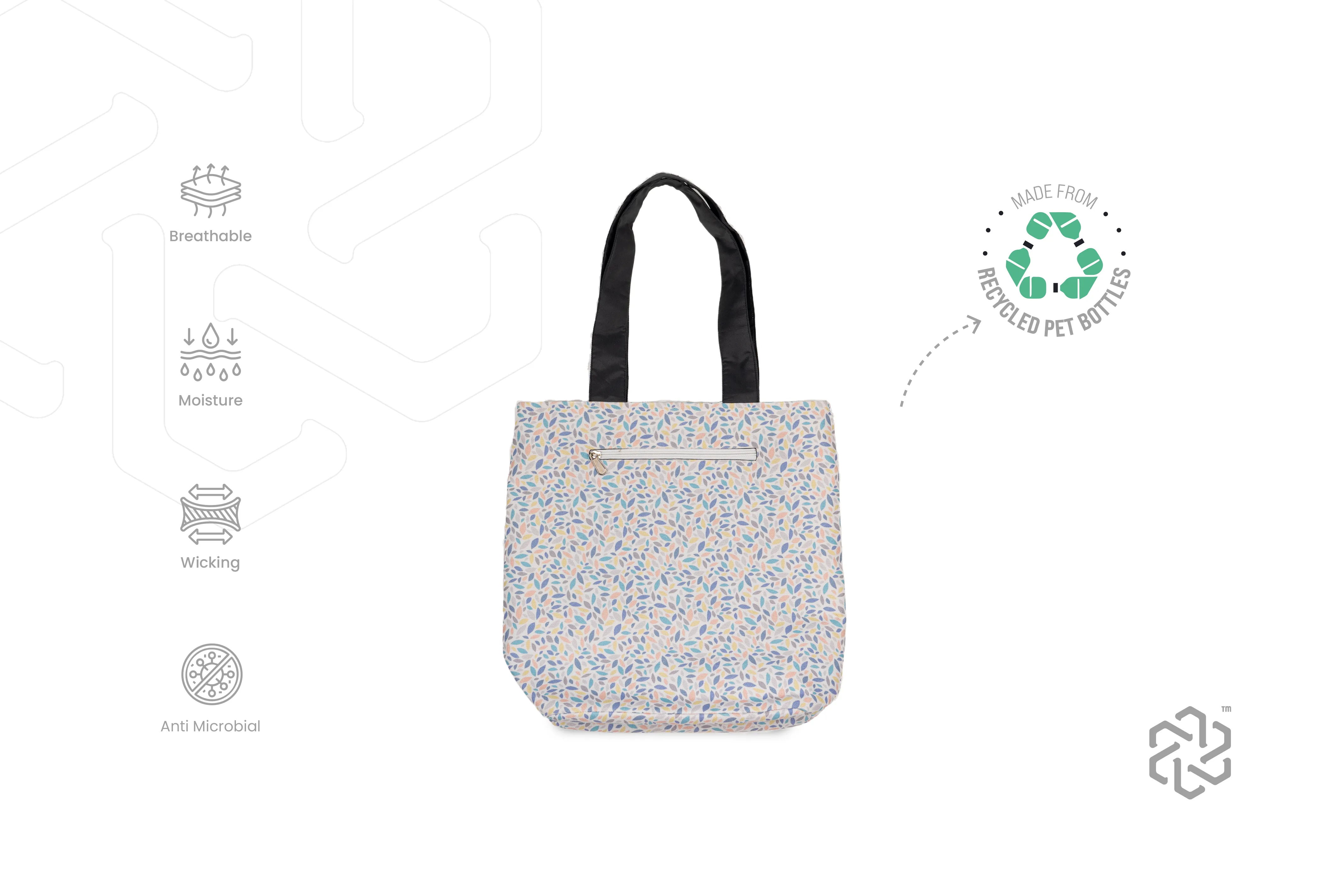 Dual Zippered Multi-Use rPET Totes