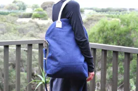 foldover bag - denim - indigo