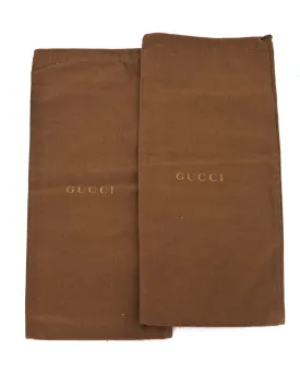 Gucci Brown Canvas Set of Two Travel Shoe Dust Bags