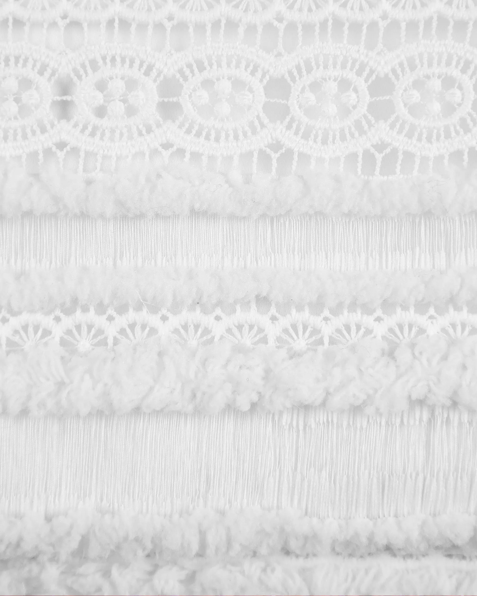 Guipure Clutch with Ruffled Trims
