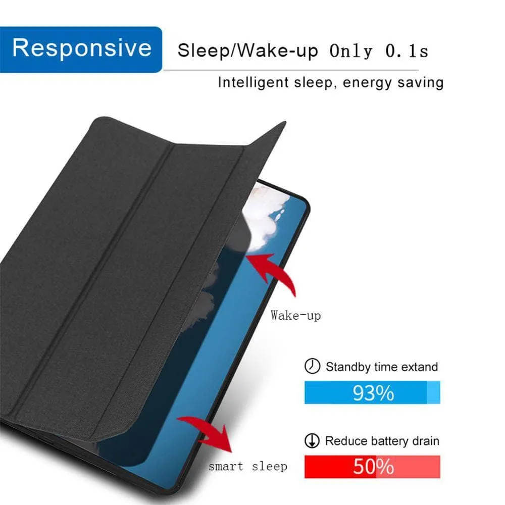 iPad Pro 12.9 2018 WOWCASE Leather Look Ultra Slim Back Tri-fold Magnetic Flip Smart Tablet Cover