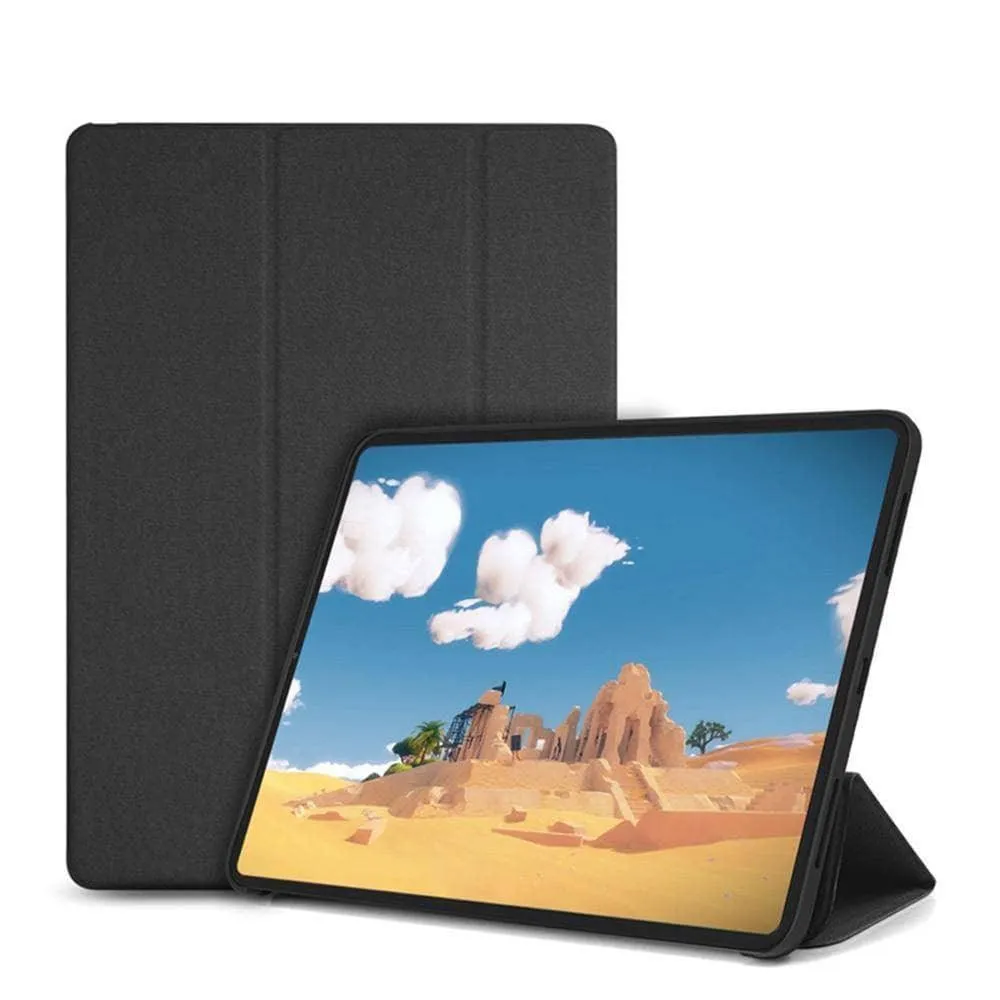iPad Pro 12.9 2018 WOWCASE Leather Look Ultra Slim Back Tri-fold Magnetic Flip Smart Tablet Cover