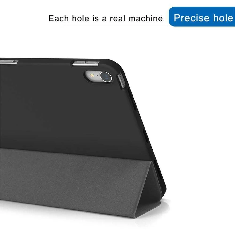 iPad Pro 12.9 2018 WOWCASE Leather Look Ultra Slim Back Tri-fold Magnetic Flip Smart Tablet Cover