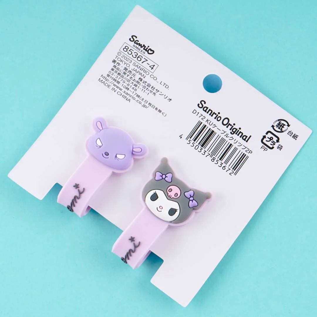 Kuromi Cable Organizer Clip Set - 2 pcs