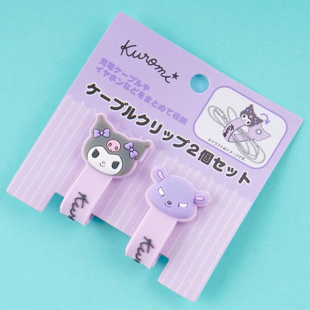 Kuromi Cable Organizer Clip Set - 2 pcs