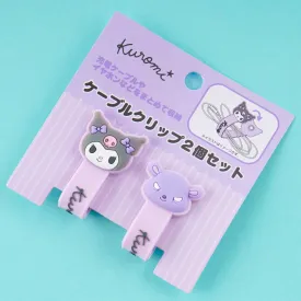 Kuromi Cable Organizer Clip Set - 2 pcs