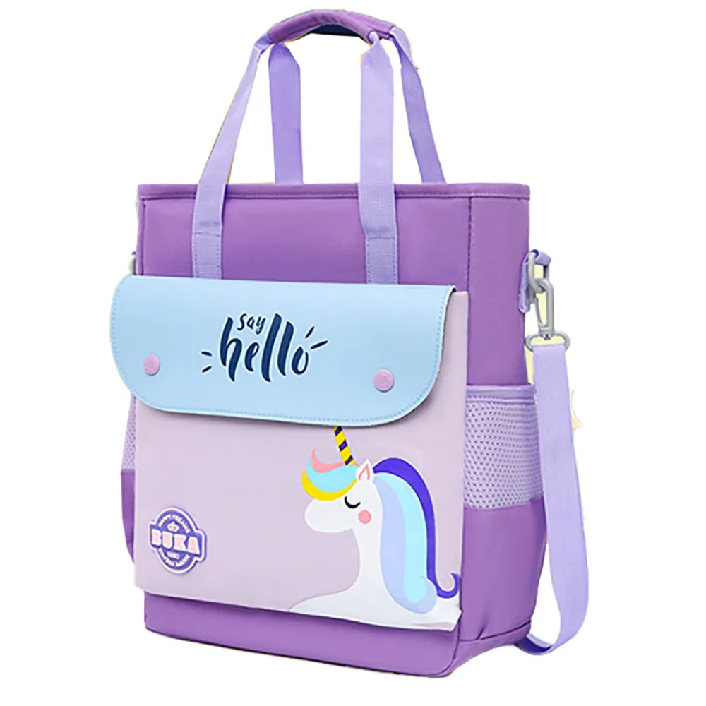 Little Surprise Box, Blue & Purple Unicorn Theme Shoulder/Backpack Style Bag For Kids