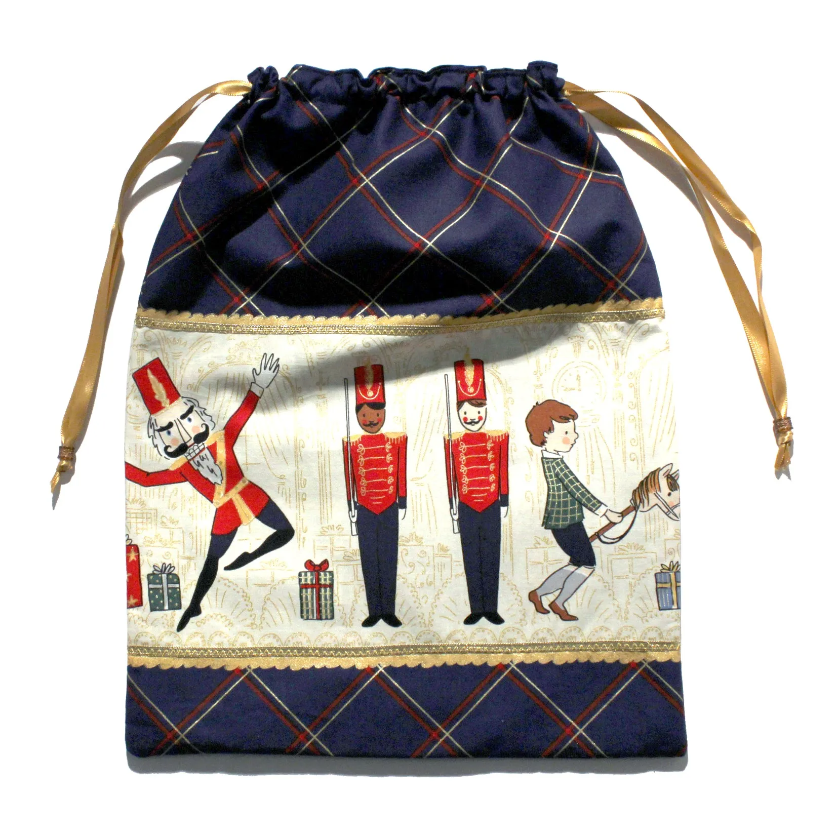 Nutcracker Illustrations Drawstring Tote - Cotton