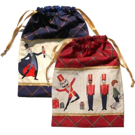 Nutcracker Illustrations Drawstring Tote - Cotton