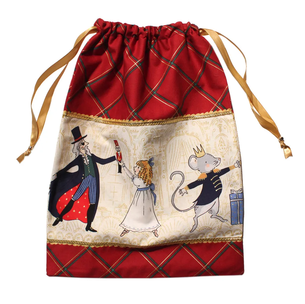 Nutcracker Illustrations Drawstring Tote - Cotton