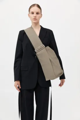 Oversized Nubuck Satchel - Smokey Olive
