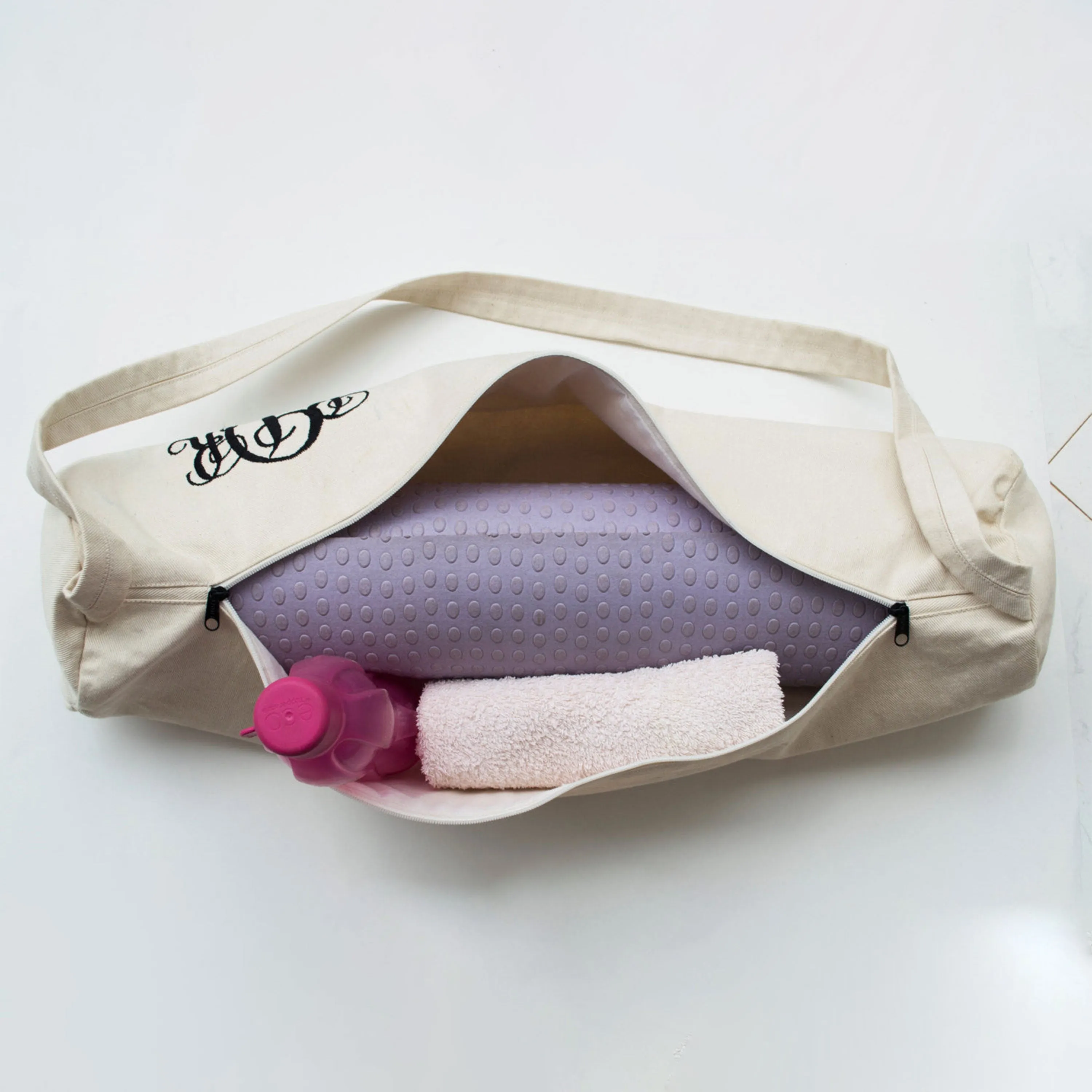 Personalized Yoga Bags -Parchment Twill Monogram Yoga Mat Bag- Yoga Totes- Yoga Mat Sling- Custom Yoga Bag- Yoga Backpack Yoga Accessories