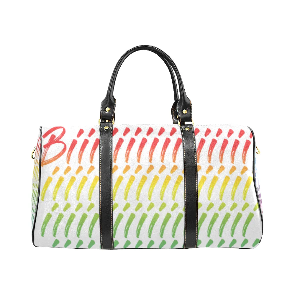 RAINBEAUX/RED/BLACK/GREEN BIIIIIIIIIIIIIIIIITCH SMALL TRAVEL BAGS