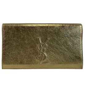 Saint Laurent Belle de Jour Metallic Gold Clutch