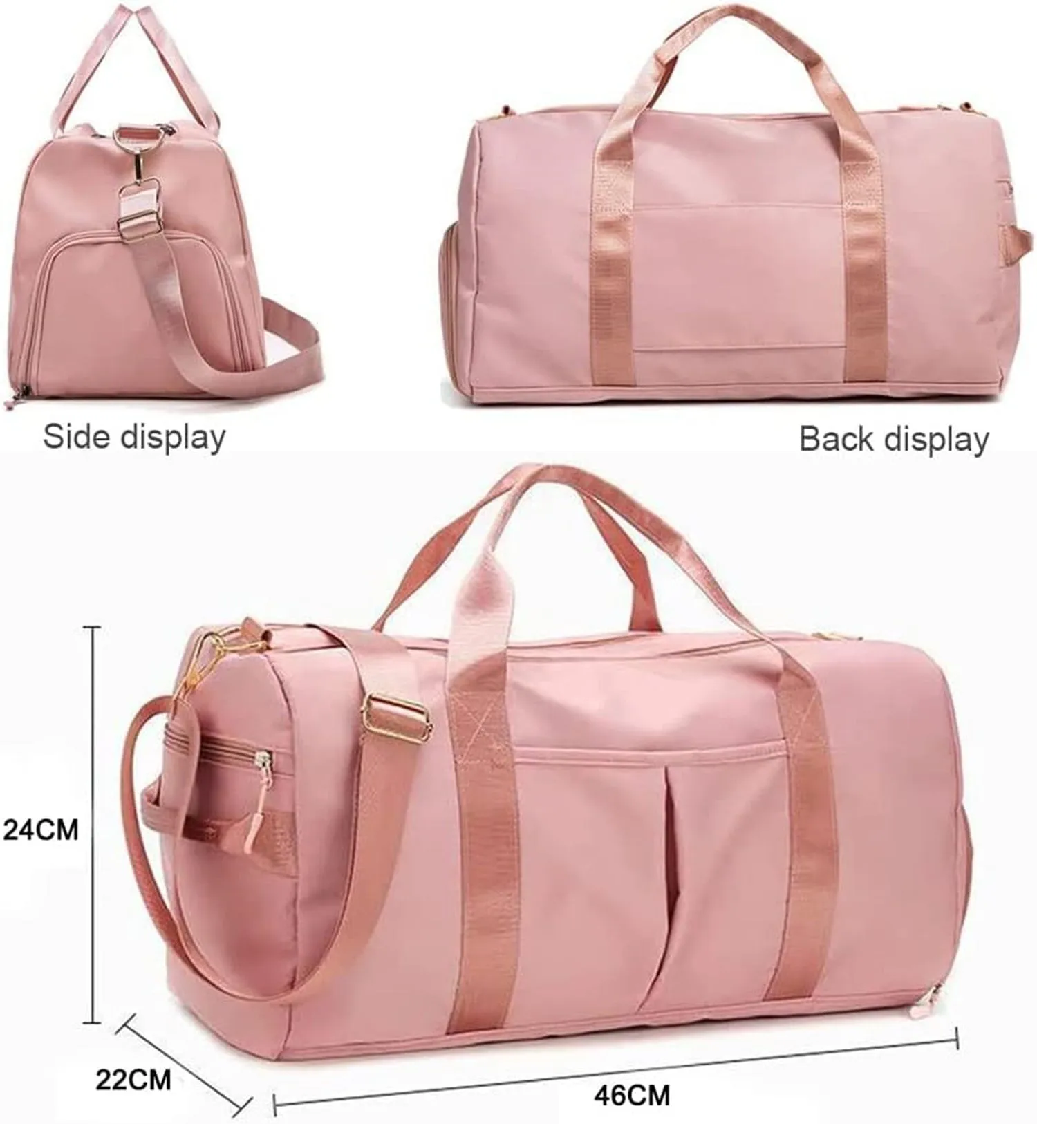 Sports Gym Bag, Travel Duffel Bag, Workout Bag for Sports and Weekend Getaway for Women and Men Swim Sports Gym Bag