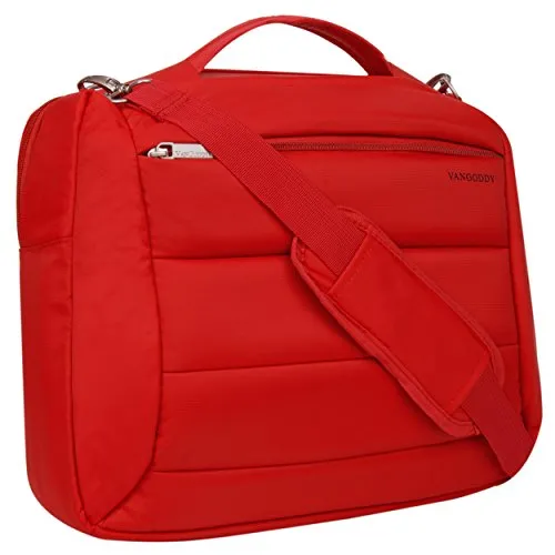 Vangoddy Bonni 3-In1 Laptop Messenger Bag Backpack Tote (Red) For Lenovo Yoga 710 15 / Ideapad Y700