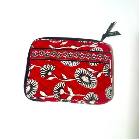 Vera Bradley Chic Houndstooth Pouch with Red Floral Accent