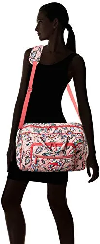 Vera Bradley womens Iconic Compact Weekender Travel Bag, Signature Cotton, Stitched Flowers, One Size