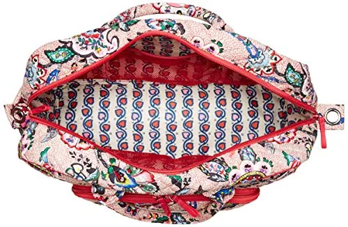 Vera Bradley womens Iconic Compact Weekender Travel Bag, Signature Cotton, Stitched Flowers, One Size