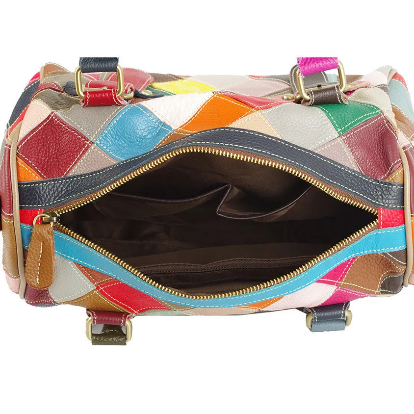 Victoria  Designer-Handtasche aus veganem Leder mit kontrastierenden Farben