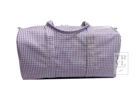 Weekender Duffle Bag | Gingham Lilac