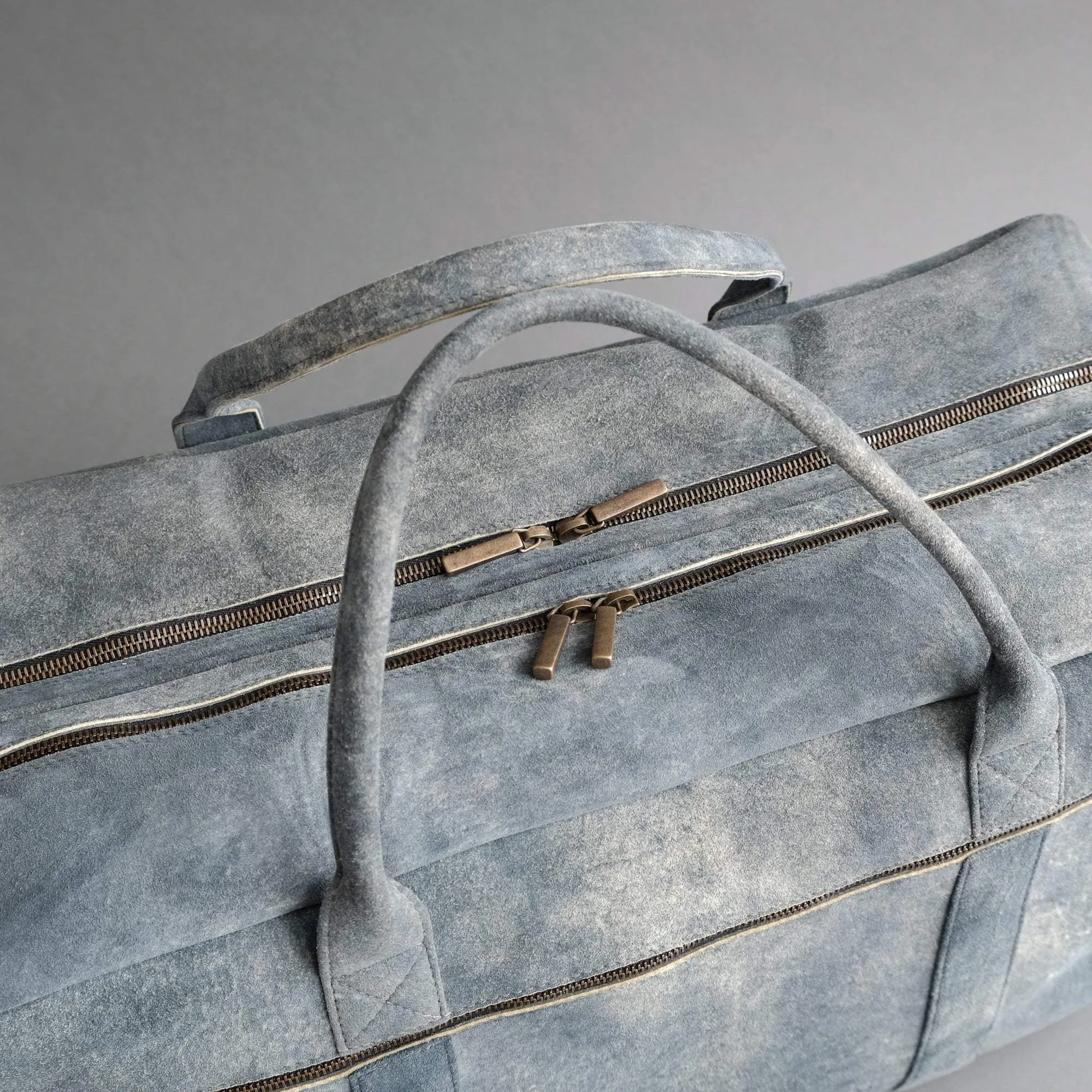 Weekender Martin From Jeans Blue Goatskin Suede