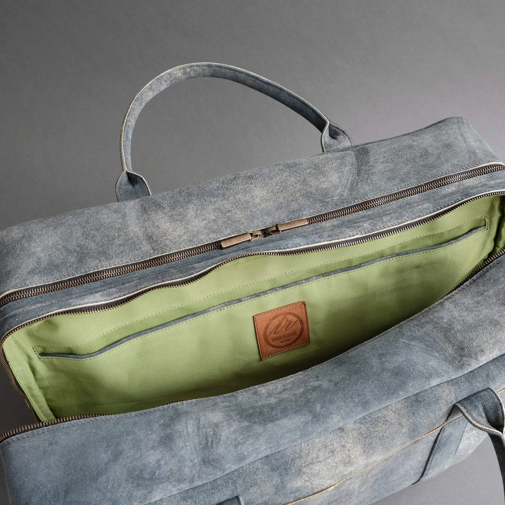 Weekender Martin From Jeans Blue Goatskin Suede