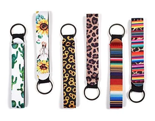 Wristlet Strap for Key, Wristlet Keychain Lanyard Holder 6 Pack