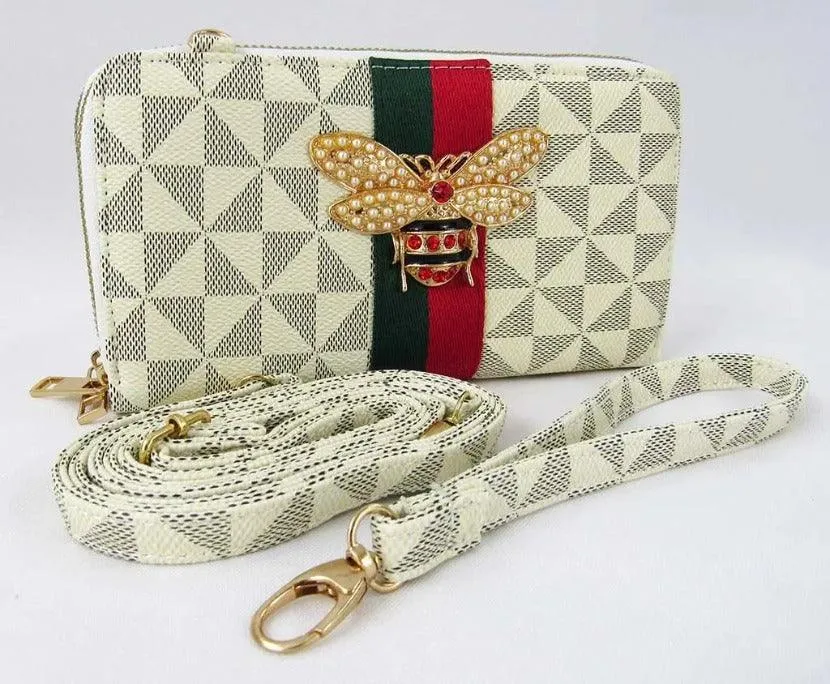 Wristlets Wallet Crossbody Double Zipper